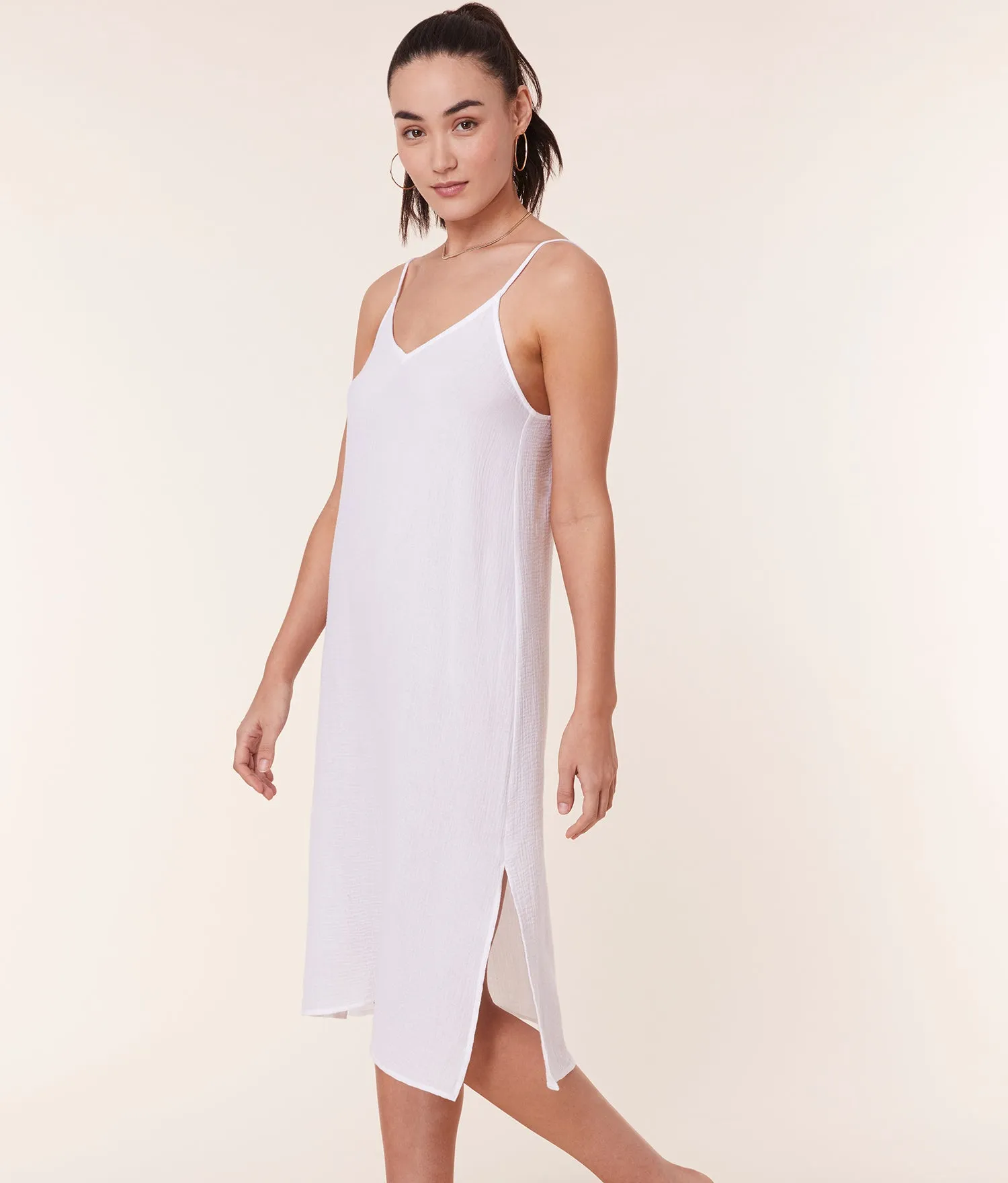 The Barreta Dress - Cotton Gauze - White