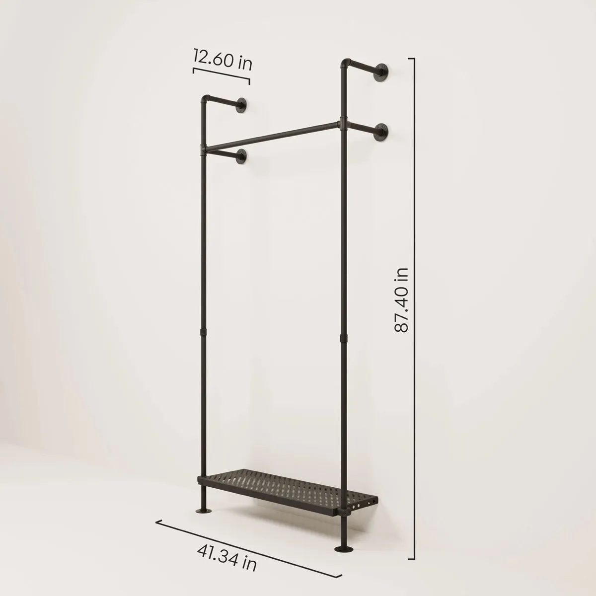 TILDA METAL – Coat rack with metal shelf | clothes rack with metal shelf