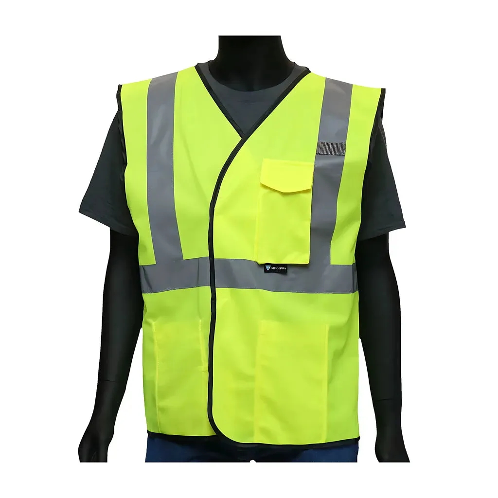 West Chester 47203/2XL ANSI Type R Class 2 Value Four Pocket Solid Vest