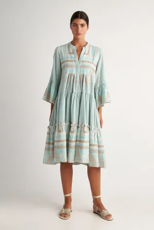 Zakar Midi Dress in Sifnos Aqua